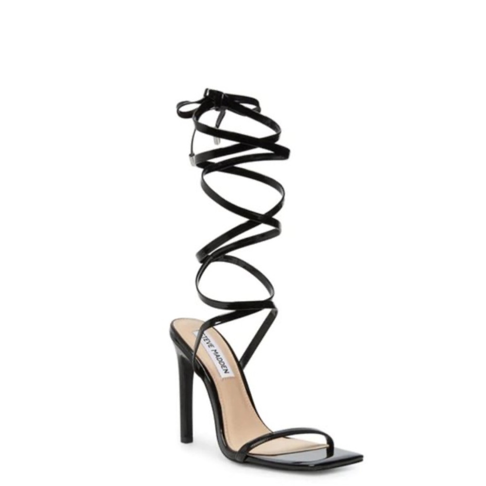 Steve Madden Black Uplift Strappy Heels